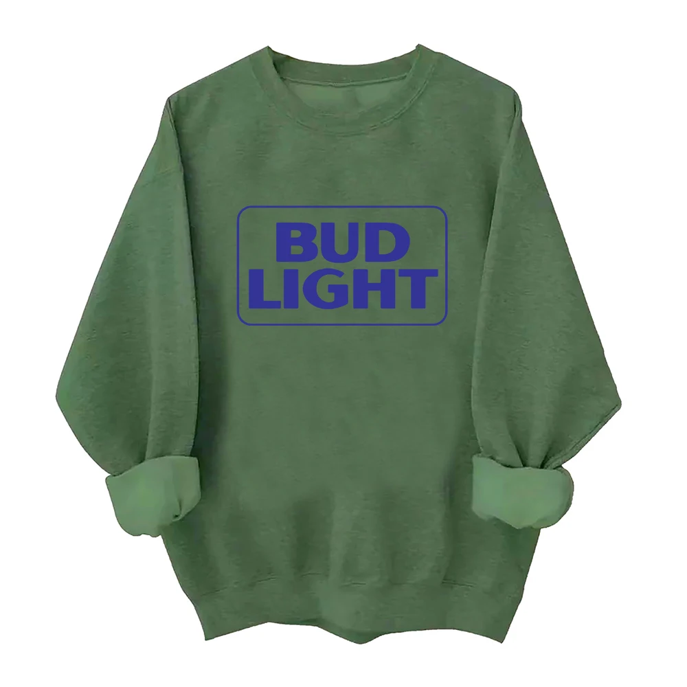 Свитшот в стиле оверсайз с круглым вырезом и длинным рукавом