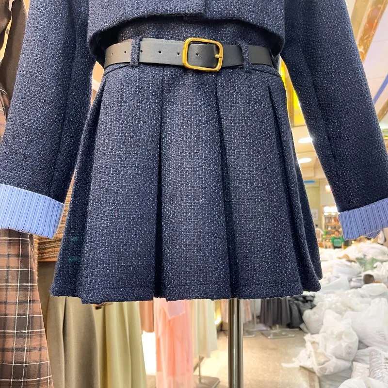 Женский костюм Insozkdg Осень-зима 2024 Новый однобортный короткий пиджак с длинными