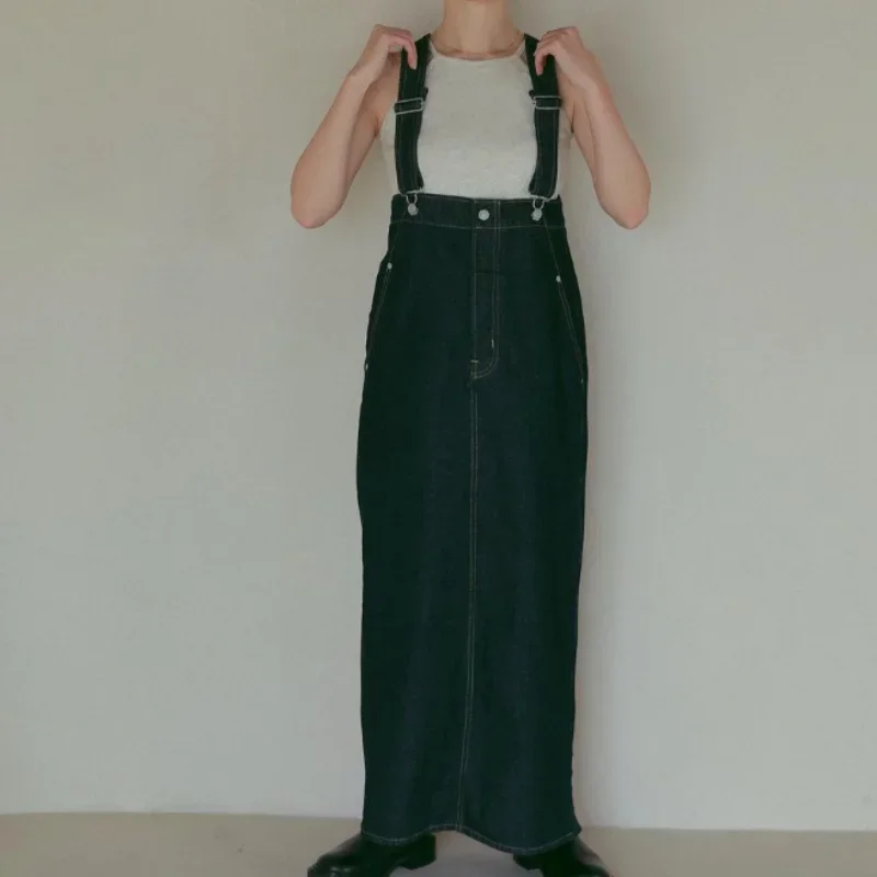 Юбка-миди Kuzuwata женская джинсовая с завышенной талией Модная приталенная длинная