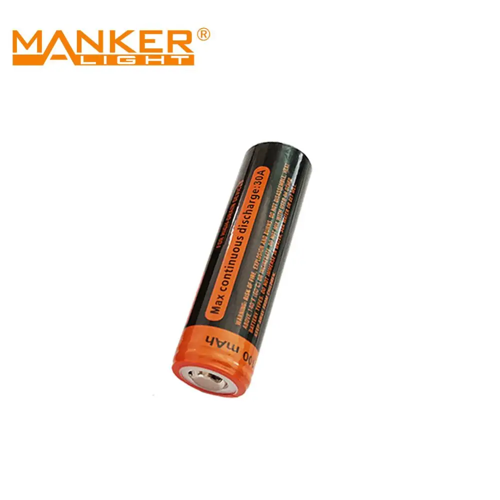 Bundle: Manker BLF A6 1600 Lumen CREE XP-L LED 18650 Flashlight + High Discharge 30A 3100mAh Li-ion Battery |