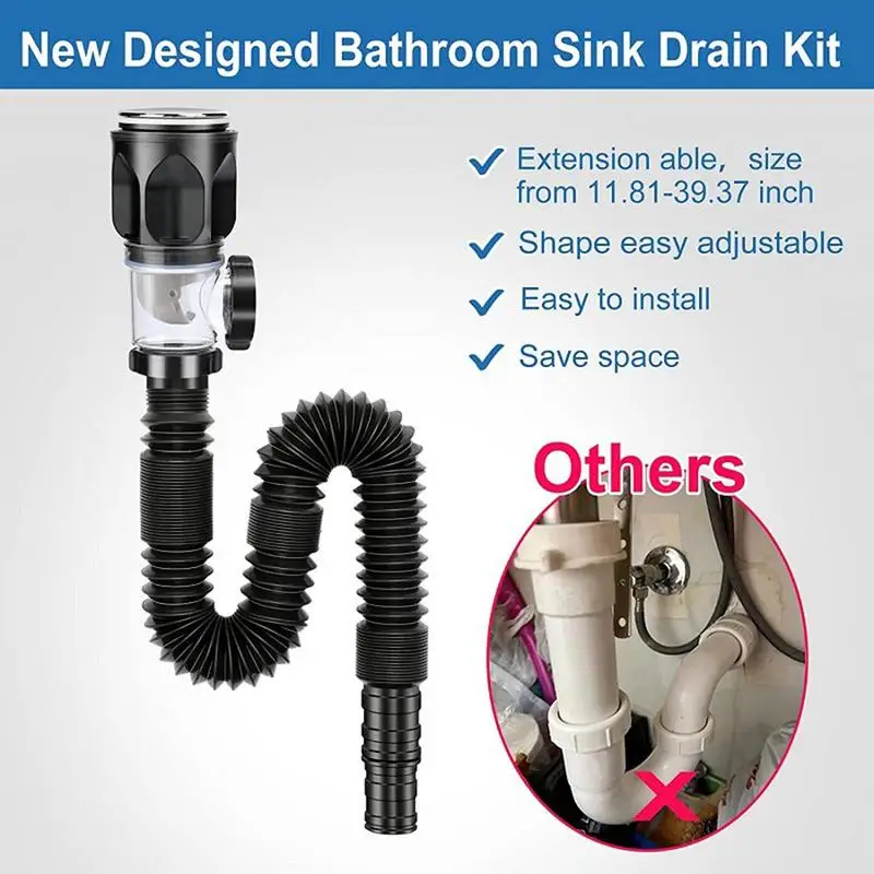 

Sink Deodorant Launch Pipeline Flexible Drain Hose For Sink Pipe Deodorant Hose Sink Deodorant Launch Pipeline Accessories