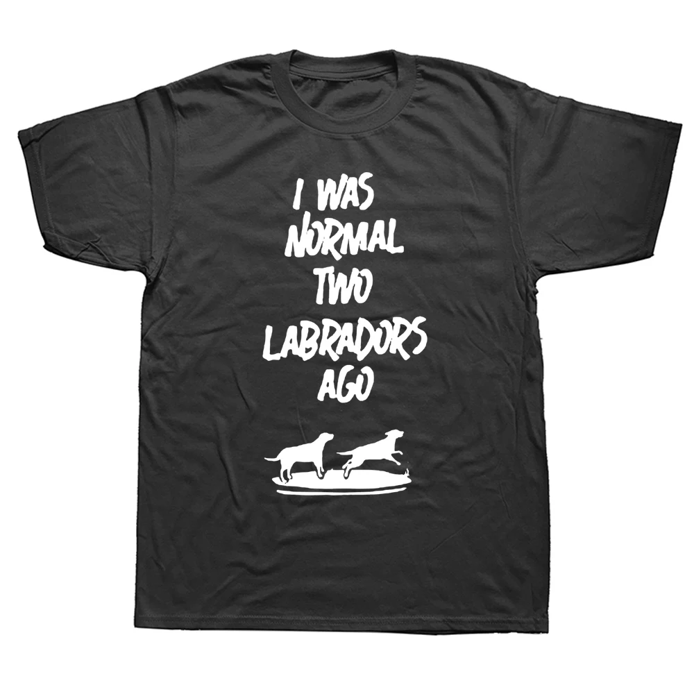 

Funny Two Labrador Retriever Ago T Shirts Graphic Cotton Streetwear Short Sleeve Harajuku Hip Hop Labs T-shirt Mens Clothing