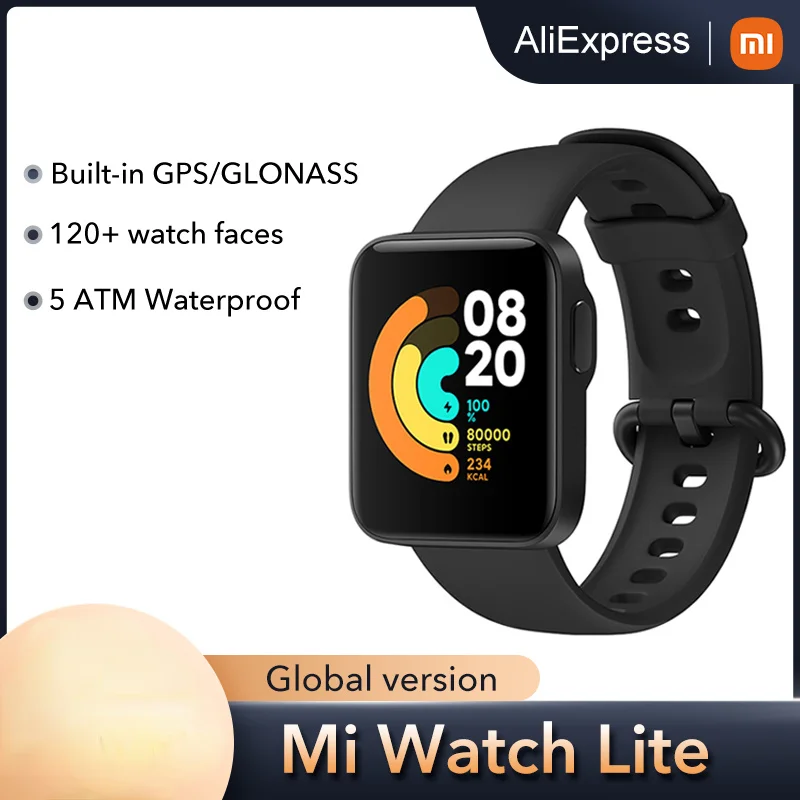 

Xiaomi Mi Watch Lite Bluetooth Smart Watch GPS 5ATM Waterproof SmartWatch Fitness Heart Rate Monitor Mi Band Global Version Best