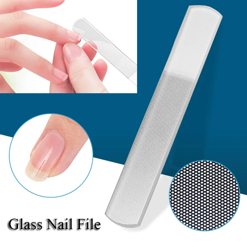 

Professional Nano Glass Nail File Transparent Sanding Polishing Grinding Art Manicure Buffing Durable Manicure Nail Art Tools