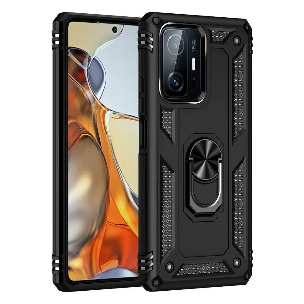 

11t pro For Xiaomi 11T Pro Case For Mi11T Mi 11T Pro 5G Armor Magnet Car Ring Cover For Xiaomi 11t Mi11t mi 11 t pro Xiaomi11t