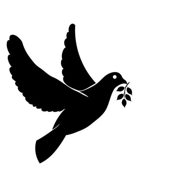 

13.2CM×13.5CM Dove of peace Car Sticker Vinyl Black/Silver