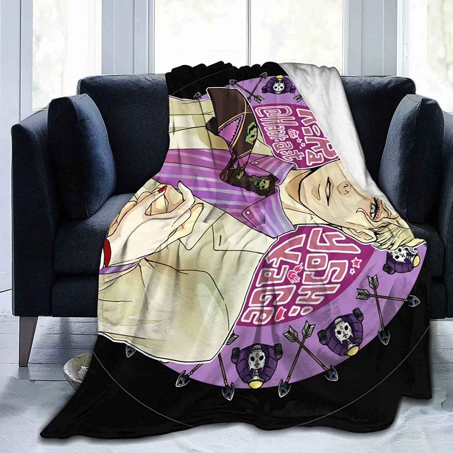 

Yoshikage Kira Fluffy Soft and Comfortable Blanket, Anime Warm Embrace of Sympathy