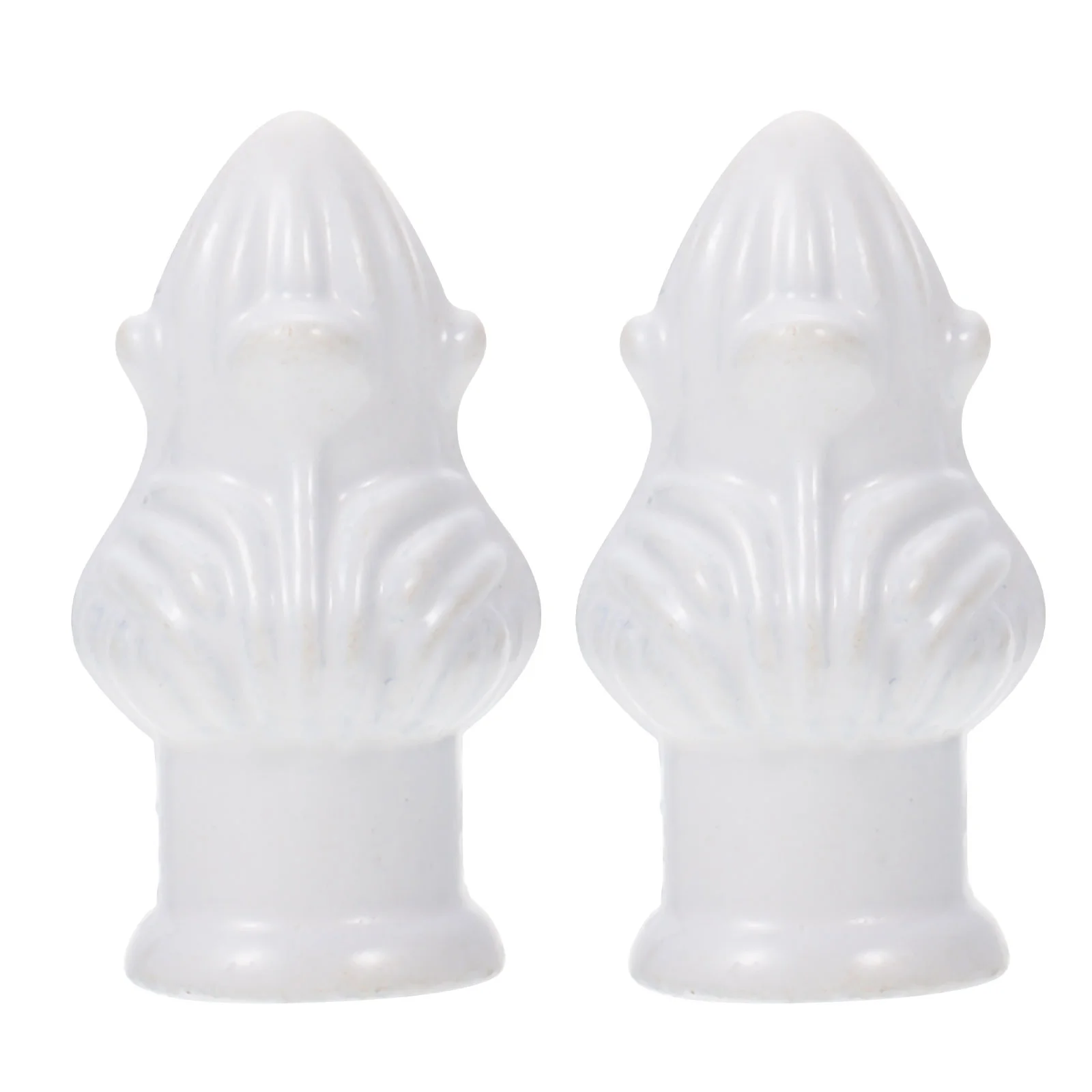

2 PCS Shade Knob Table Light Cover Knobs Lampshade Accessories Creative Caps Screw Finial Decorations Decors White Zinc Alloy