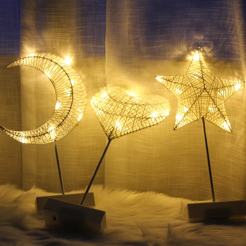 СВЕТОДИОДНЫЙ ночник в виде звезды и Луны креативная Светодиодная лампа из