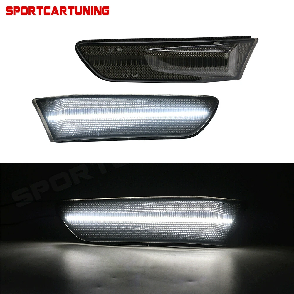 

Brand New Marker Lights LED 26185-AL520 2pcs Hot IN2551108 Smoked Super Bright Ultrasonically Sealed Waterproof
