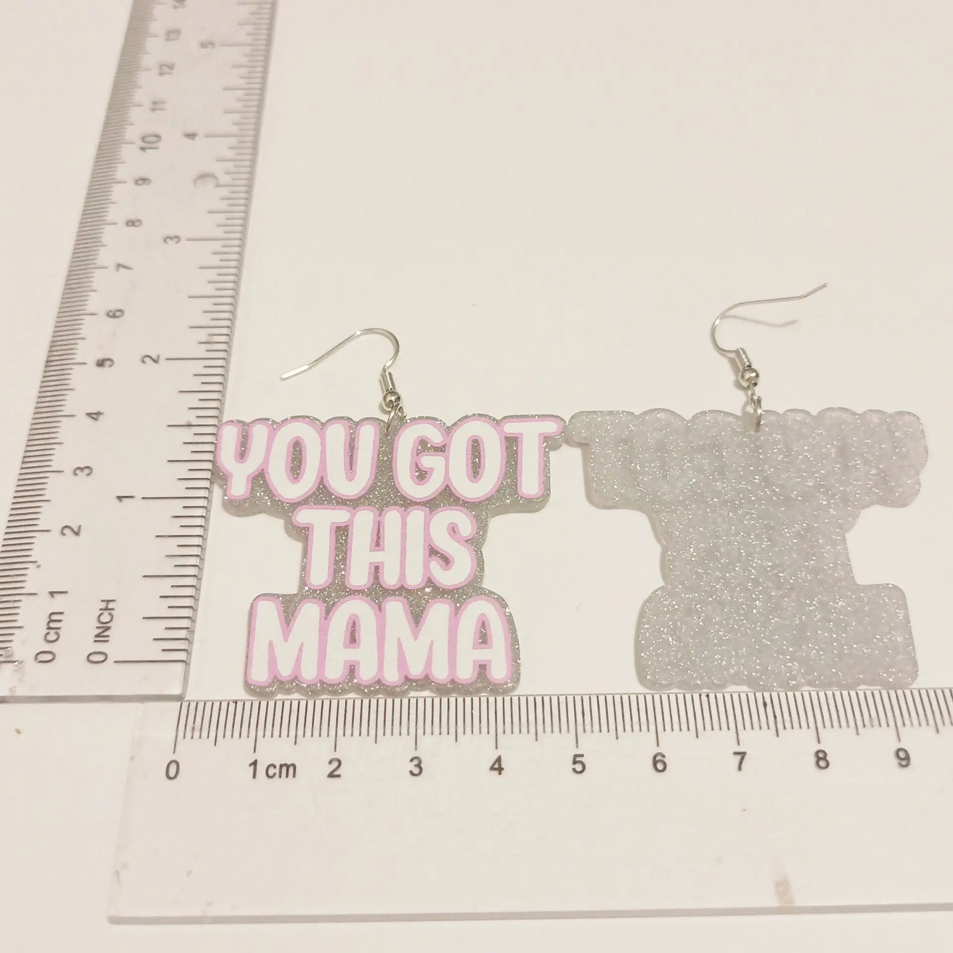 1 пара блестящие эпоксидные армейские серьги-подвески в виде собаки и мамы серьги