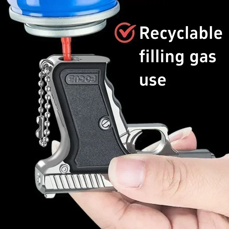 2025 металлическая ветрозащитная подвесная зажигалка уличная портативная с синим