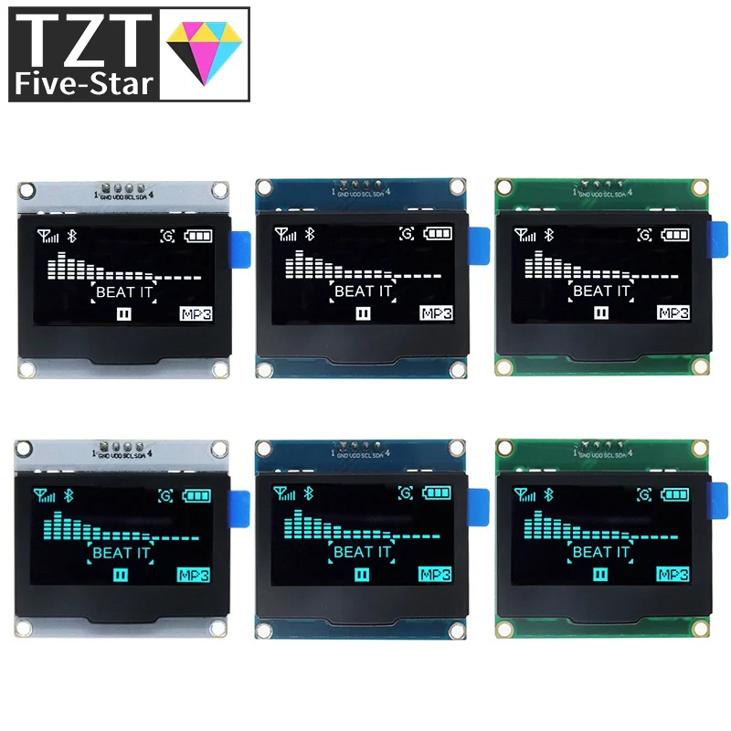 4-контактный OLED-модуль 1 54 дюйма белый синий SPI IIC I2C интерфейс SPD0301 драйвер 128x6 4