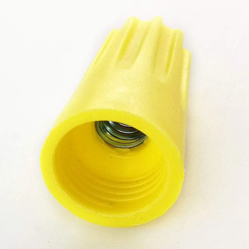 500 штук желтых гайки для электрических проводов-скрученные соединители проводов