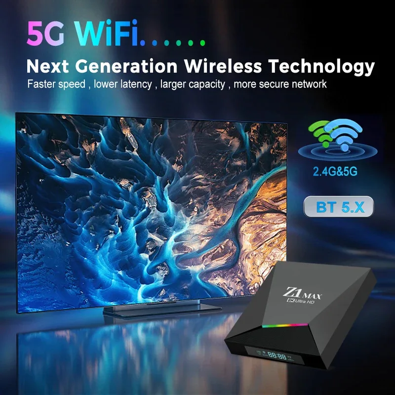 android box 4g Android 15 iptv Z1 Max TV Box 4K 8K HD Allwinner H618 BT 5.0 4G 5G Dual WiFi 8 ГБ 128 ГБ Голосовой пульт дистанционного управления allwinner (art.: 3920ce44b288a) - 3920ce44b288a