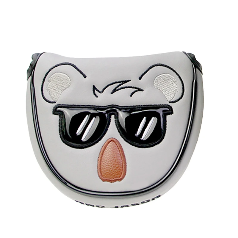 

ELOS-Golf Putter Cover Magnetic Closure For Mallet Blade Putter Synthetic Leather Golf Headcover Cute Koala Golf Covers