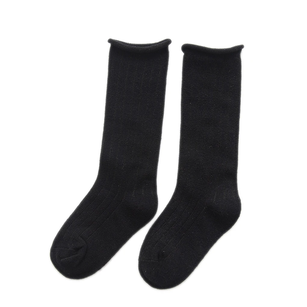 

Winter Autumn Children Solid Color Socks Candy Color Kids Long Sockings Baby Toddler Cotton High Socks