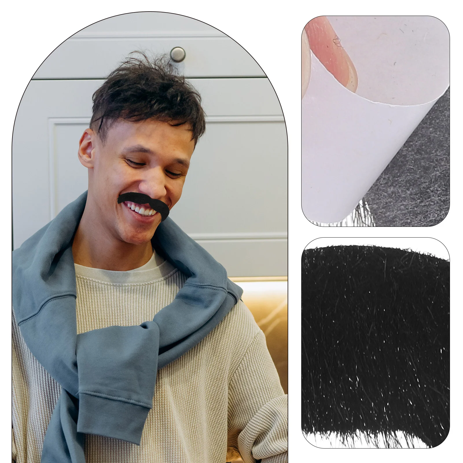 Расческа для бороды усы искусственный человек черный наряд тушь ресниц тканевый