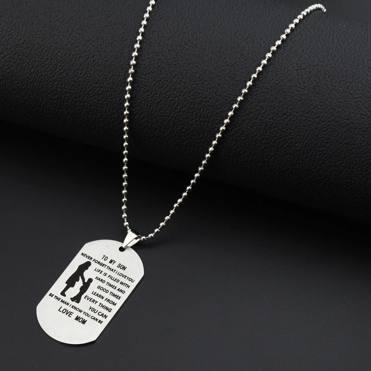 Ожерелье из нержавеющей стали с подвеской никогда не забудьте о том что я тебя