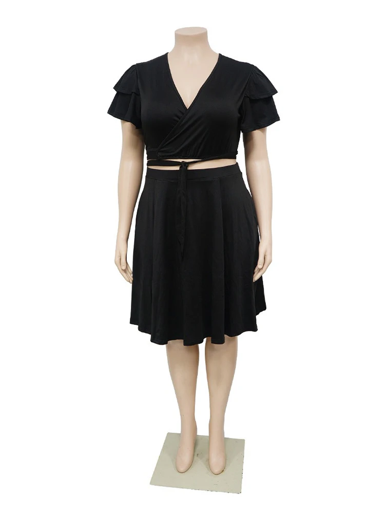 Юбка и блузка женская летняя одежда элегантное женское платье из двух частей