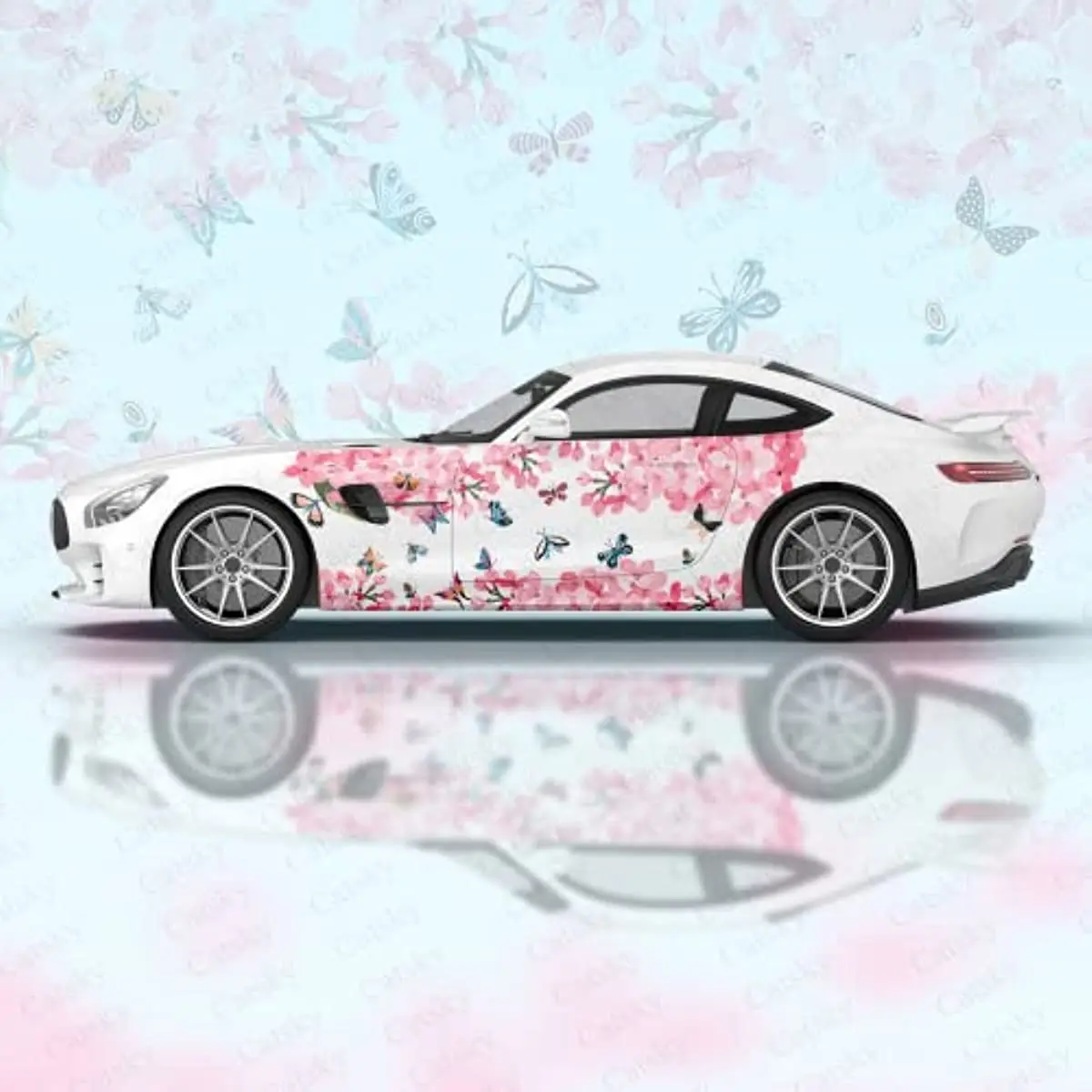 

Floral and Butterfly Car Decals - Premium Vinyl Decorations for Vehicles, Windows & Bumpers, Enhance Your Driving