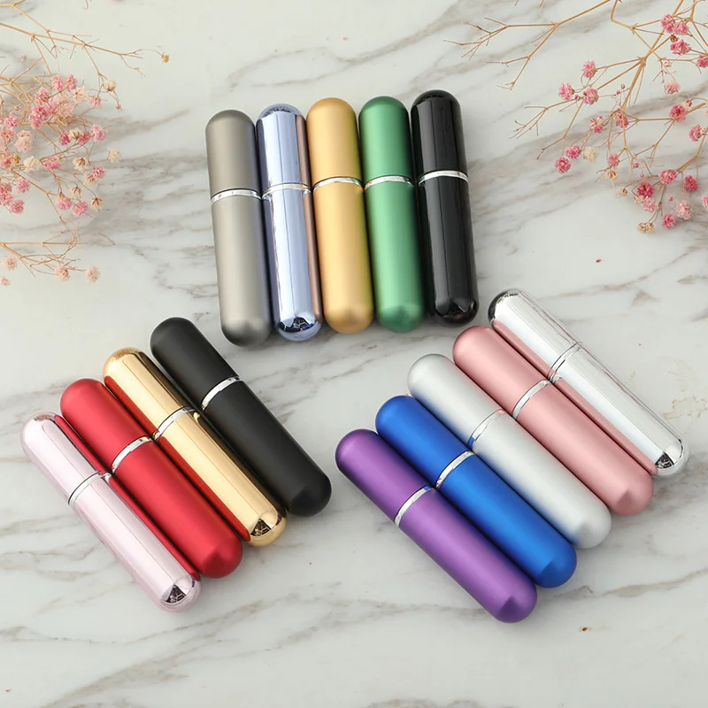 

5ml travel perfume bottle portable spray bottle hydrating spray bottle small sample anodized aluminum cosmetics can be re-bottle