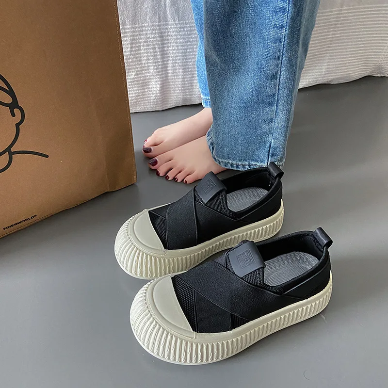 Кроссовки женские сетчатые без шнуровки дышащие спортивные сникерсы с