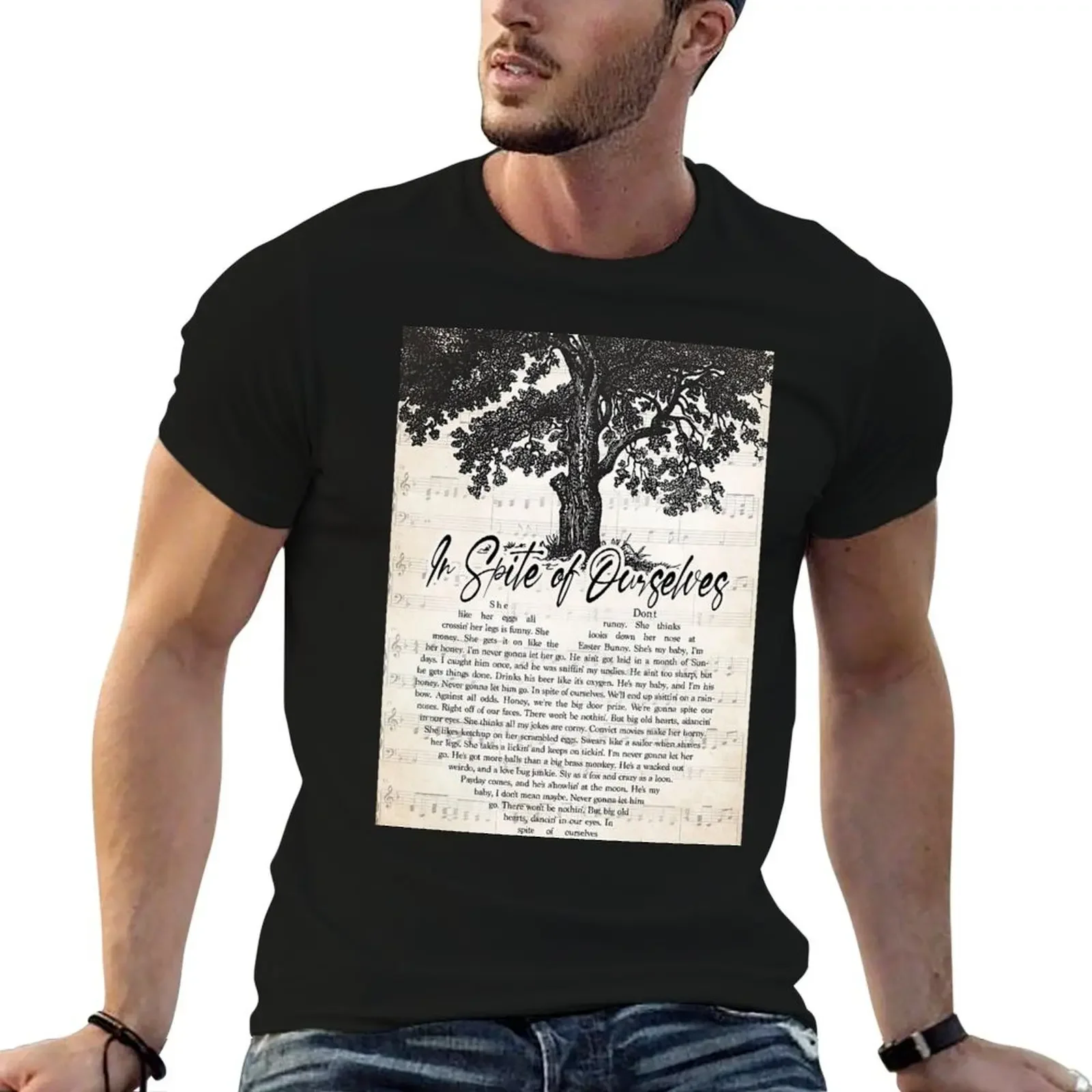 In Spite Of Ourselves Lyrics - Tree And Wall Art T-Shirt милая одежда футболки с рисунком баскетбола