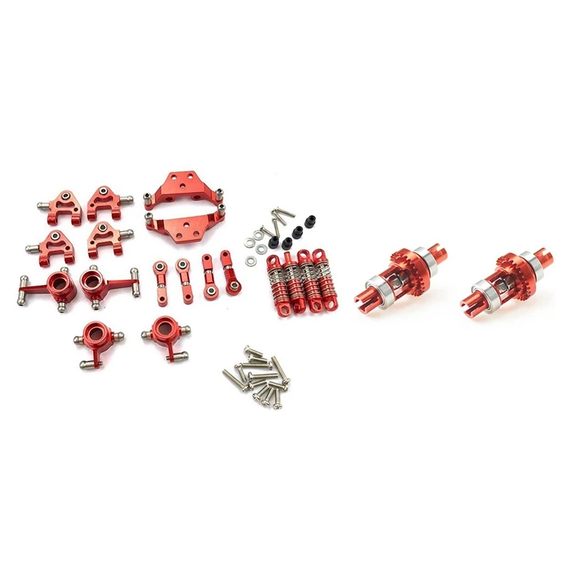 

2023 Hot-2 Pcs RC Car K989-26 Metal Ball Differential Box & 1 Set Metal Full Set Shock Absorber