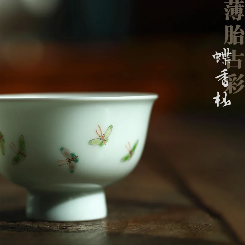 

Jingdezhen ручная работа семья роза ручная вытяжка кунг-фу чайная чашка мастер чашка для чая керамическая чашка маленького размера цветок рот Милая Белая Po