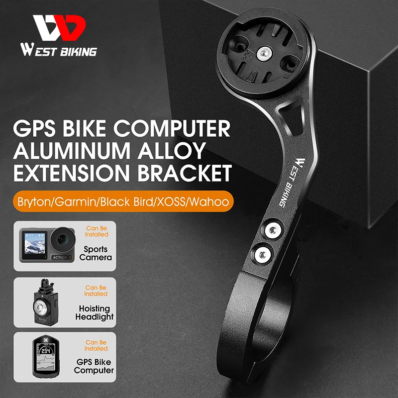 

WEST BIKING 4 In 1 Cycling Computer Holder Aluminum Alloy Bike Lights Sports Camera Mount For Garmin Bryton Wahoo XOSS Gopro