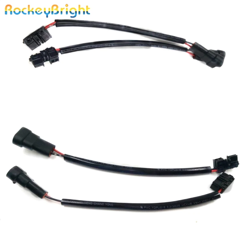

Rockeybright 2pcs For Denso for Koito HID Xenon Ballast Power Cable wire to 9005 / 9006 Male for Lexus for Porsche 91