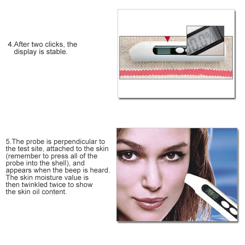 Детектор влажности кожи тестер масла для 0 ~ 99.9% цифровой ЖК-анализатор детектор