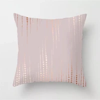 20221pcs rose gold pink cushion cover square polyester throw pillowcase office car sofa bed home decorative pillows covers 45x45