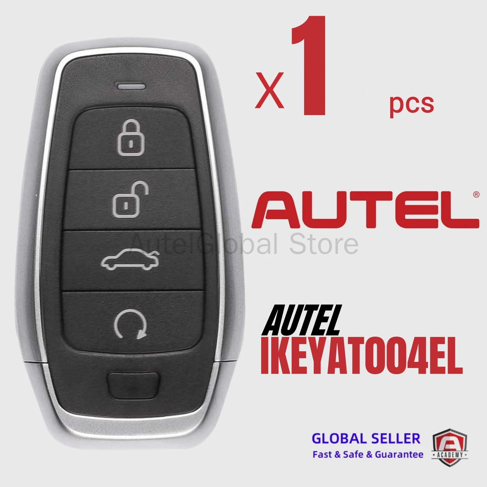 

AUTEL IKEYAT004EL Независимый автомобильный смарт-ключ, 4 кнопки, универсальный