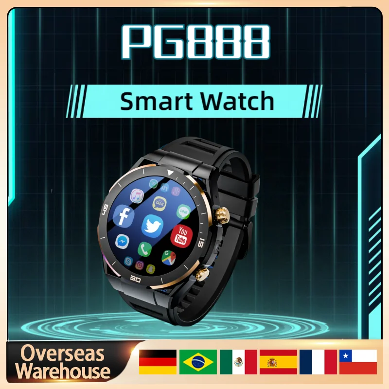 Водонепроницаемые смарт-часы PG888 с Android SIM Bluetooth WIFI цвет в ассортименте