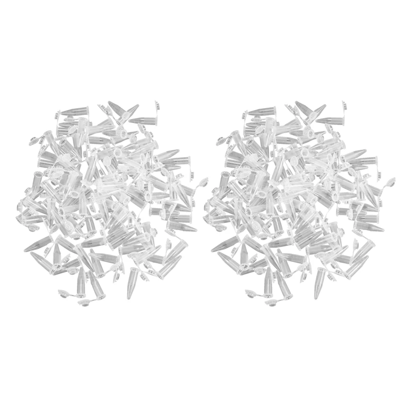 

200PCS 1.5Ml Lab Mini Plastic Test Tube Centrifuge Vial Snap Cap 42X11mm Clear