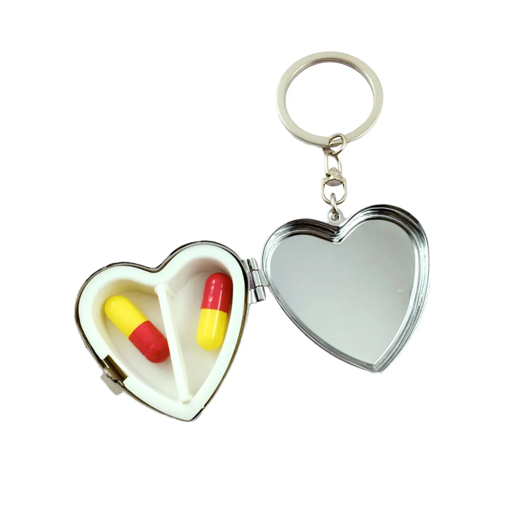 

1pc Box Creative Portable Heart Shape Organizer Travel Holder Case Vitamin Box Box for Office Trips Outdoor