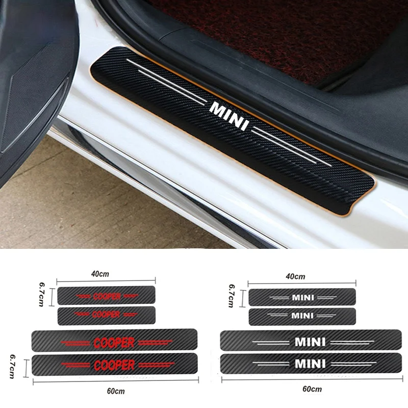 

4 шт., наклейки на автомобильные двери для BMW Mini cooper clubman countryman R55 R56 R60 R61 F55 F56 F60