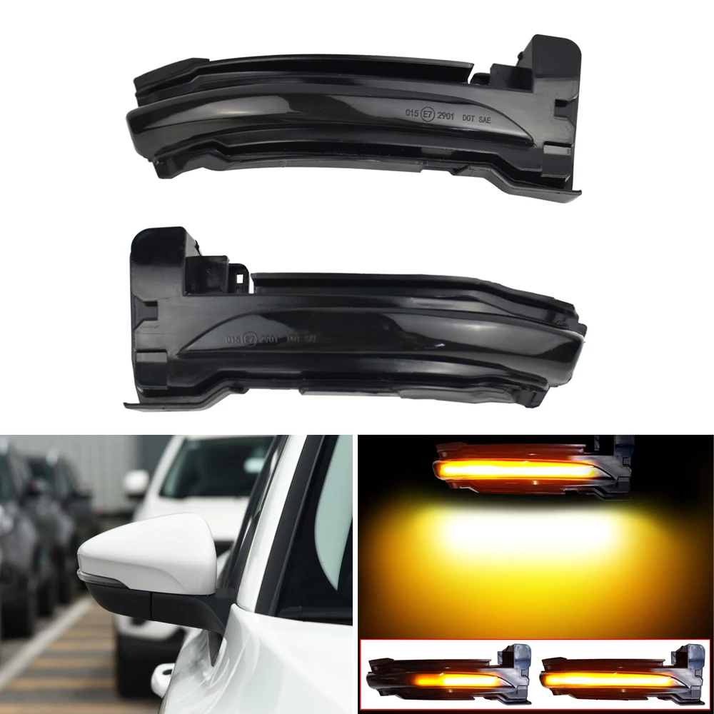 

For Ford Focus Mk4 Ab Bj 2019-2020 2pcs LED Dynamic Turn Signal Light Sequential Side Wing Mirror Indicator Lamp Blinker