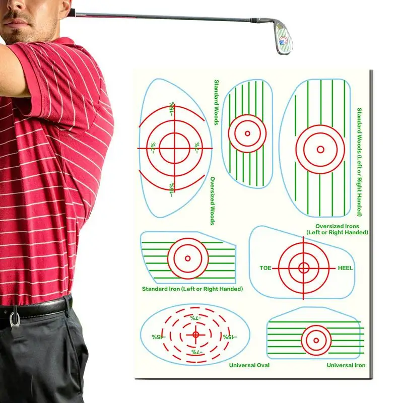 

Impact Labels Golf Woods Irons Putters Ball Hitting Recorder Instant Feedback Black Mark Swing Training Aid Perfect Gift To