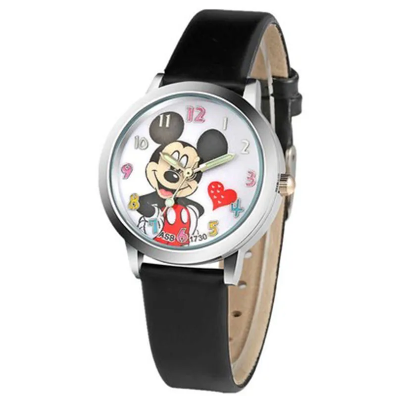 

Disney Cartoon Character Mickey Mouse Luminous Children's Watches Anime Figure Vintage Quartz Fashion Watch Children's Gift