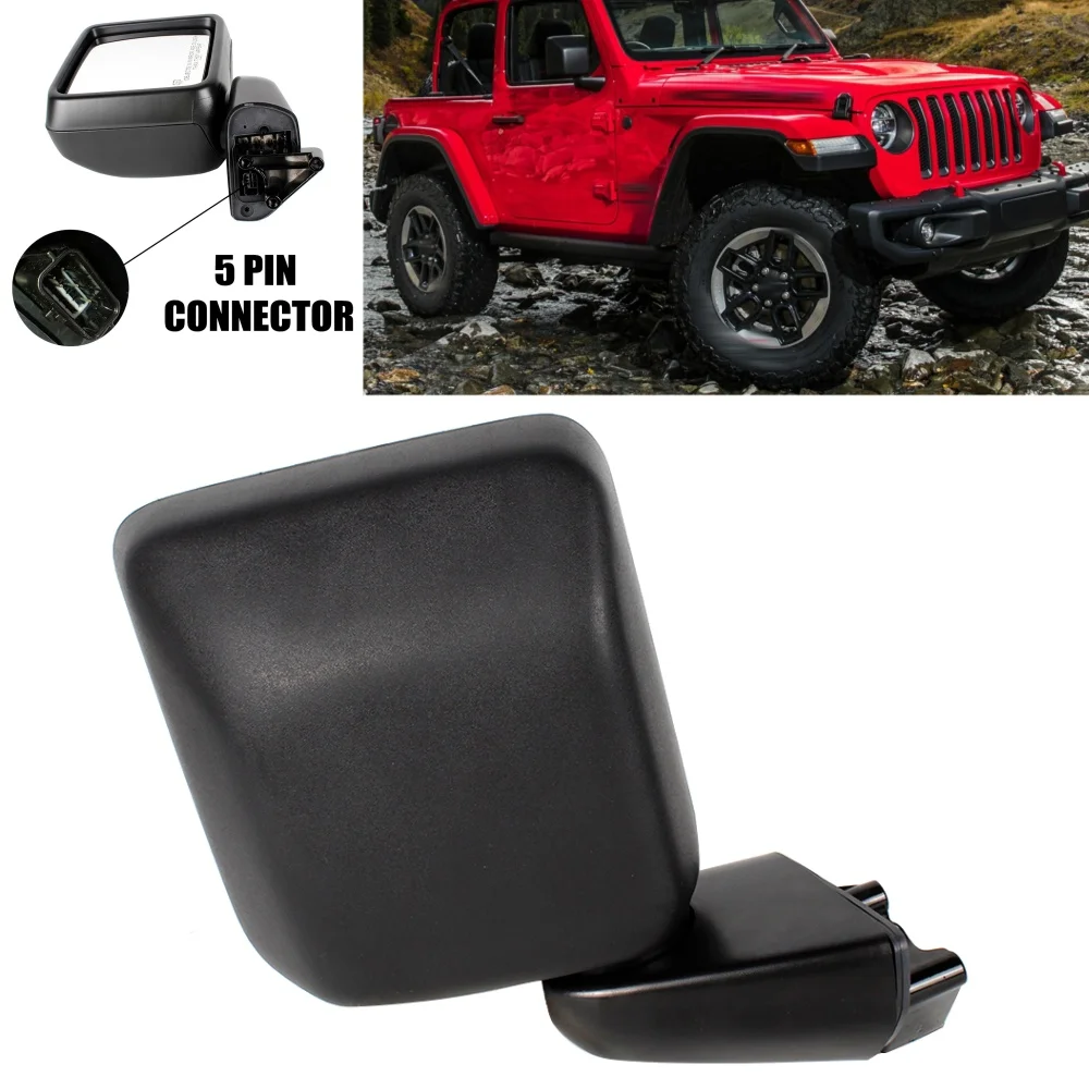 Правое 5-контактное атласное черное зеркало с подогревом и регулировкой мощности