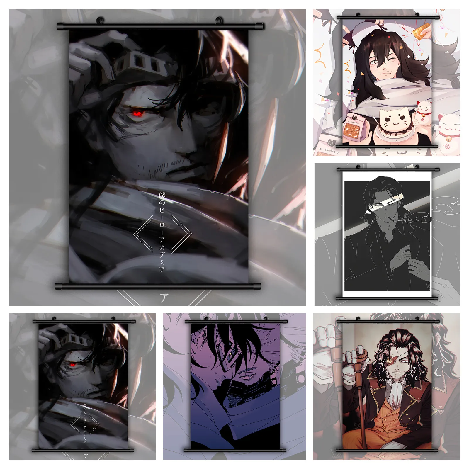 Boku no Hero Academia Aizawa Shouta Shinso Hitoshi HD Print Wall Poster Scroll | Painting &amp Calligraphy