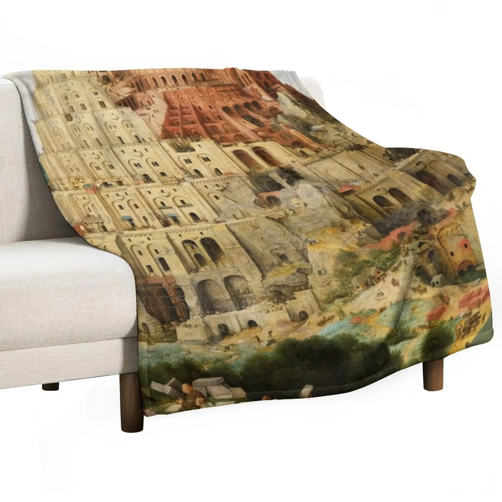 Плед-одеяло с изображением башни Бабеля