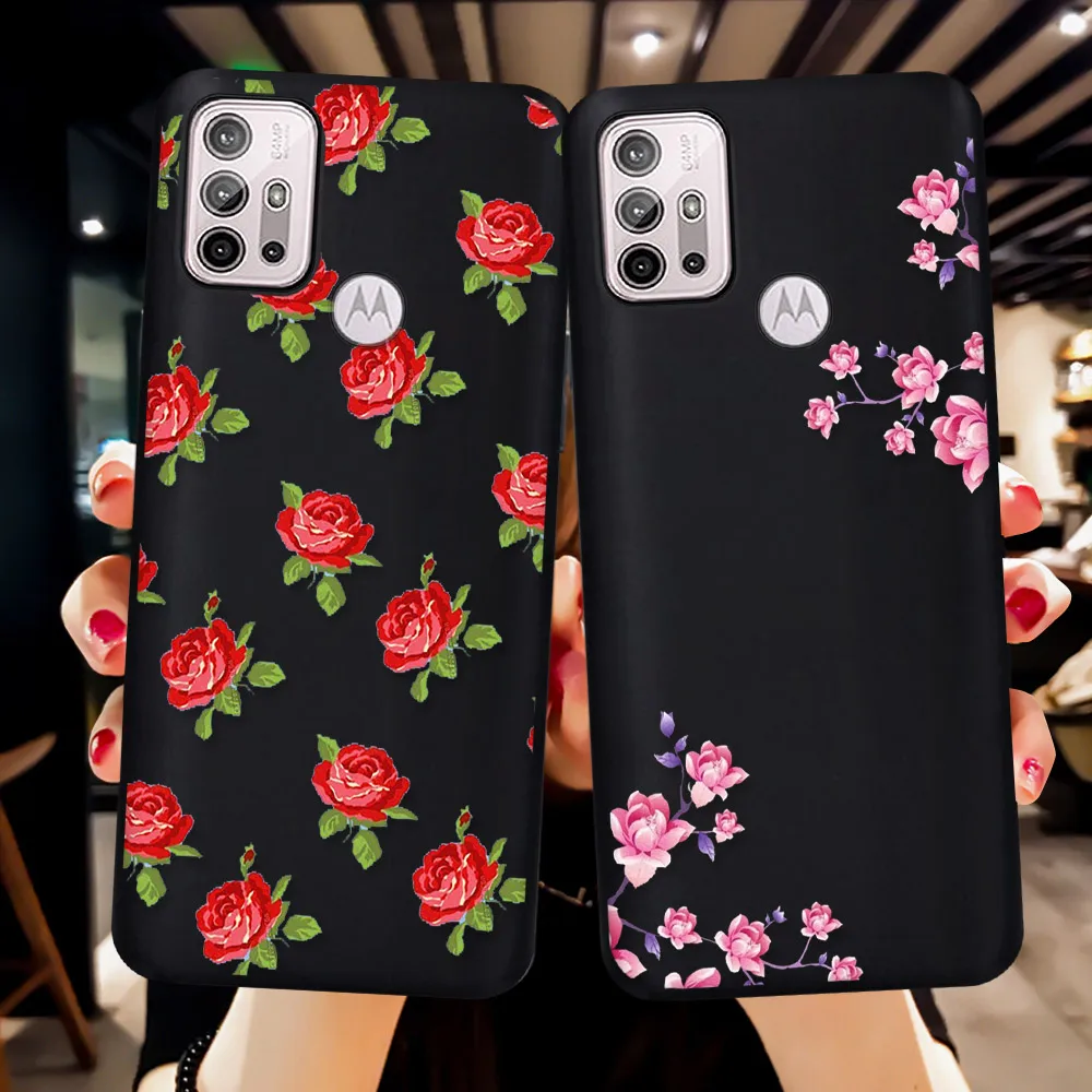

Phone Case for Motorola G9 Play G30 G7 Power EU E5Plus G8 E20 E40 Flowers Cover for Moto One Macro E7 Plus Fundas G8 Power Lite