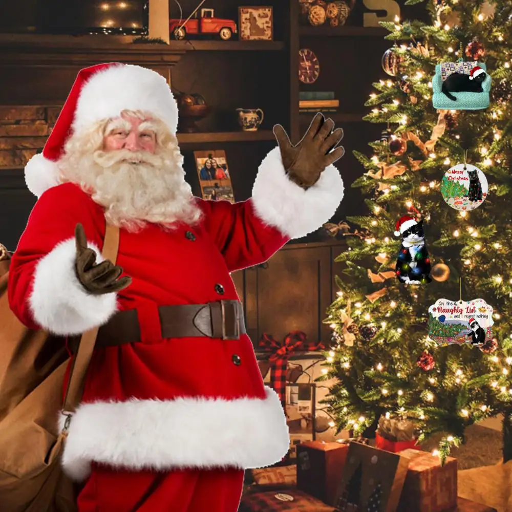 2/4/6 шт. милые подвески с черным котом прекрасное производство украшение для