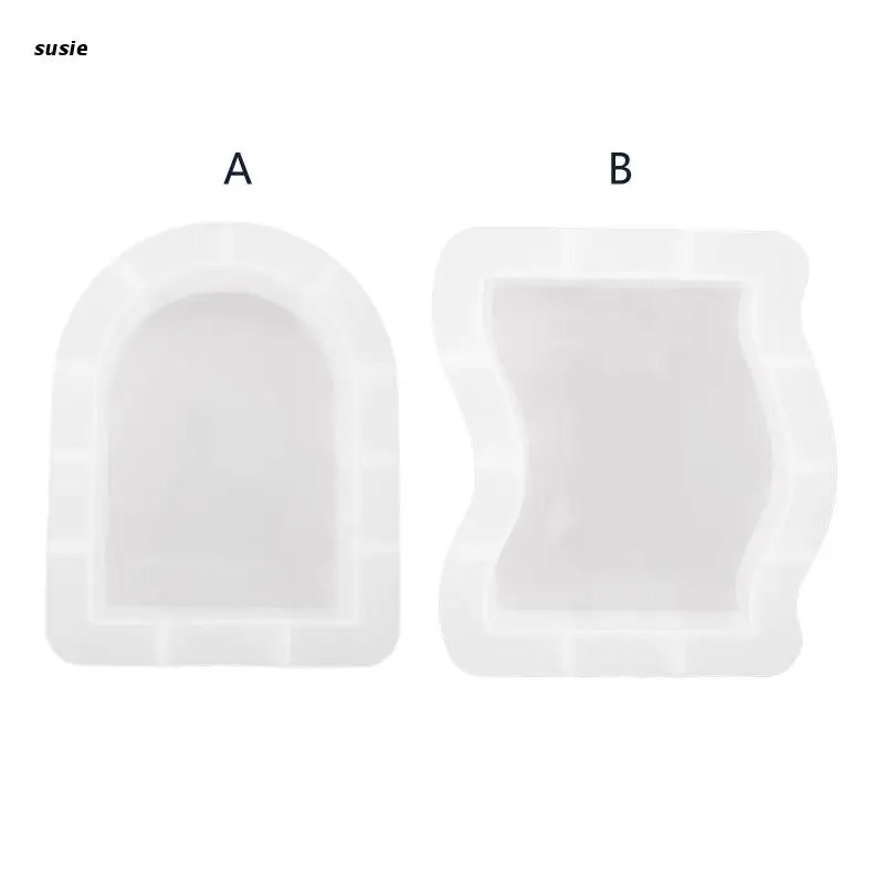 

X7YA Bookends Resin Molds Silicone Arch Mold Epoxy Molds for Flower Preservation
