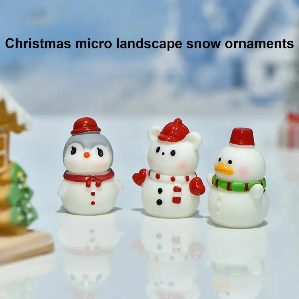 

Miniature Snow Scene DIY Craft Reusable Attractive Christmas Socks Small Gift Bell Decoration Snowman Figurine for Gifts
