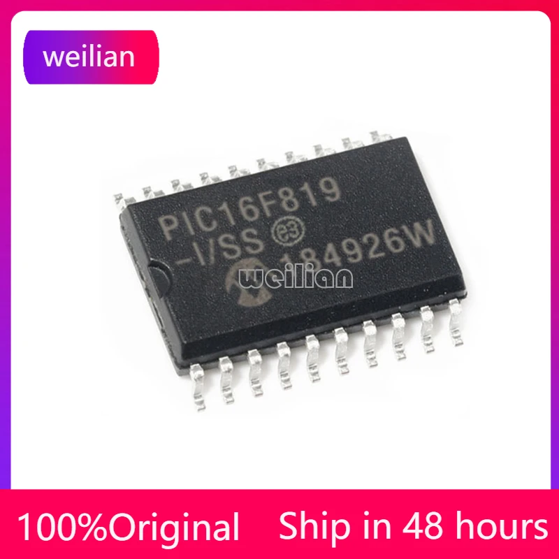 

1-50 PCS PIC16F819-I/SS Package SSOP-20 PIC16F819 Embedded 8-bit Microcontroller MCU Semiconductor